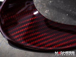  FIAT 500 Driving Lights Frames - Carbon Fiber - NA Model - Red Candy